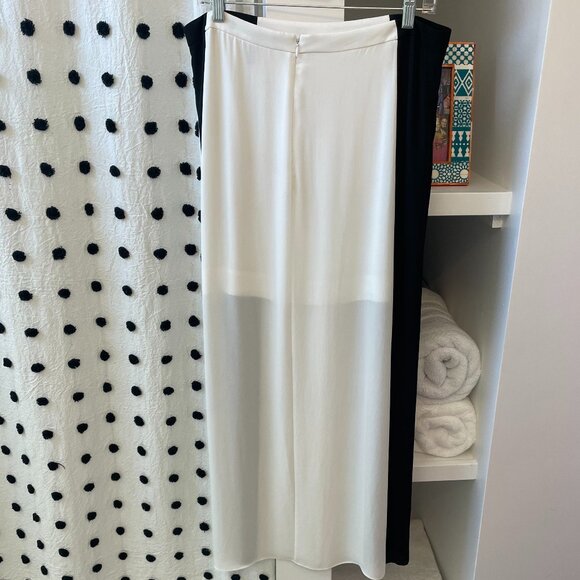 BCBG MAXAZRIA Front Slit Black & White Maxi Skirt - Picture 4 of 7